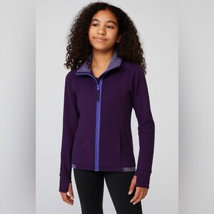 IVIVVA Thick Fleece Purple Zip Up Athletic Jacket